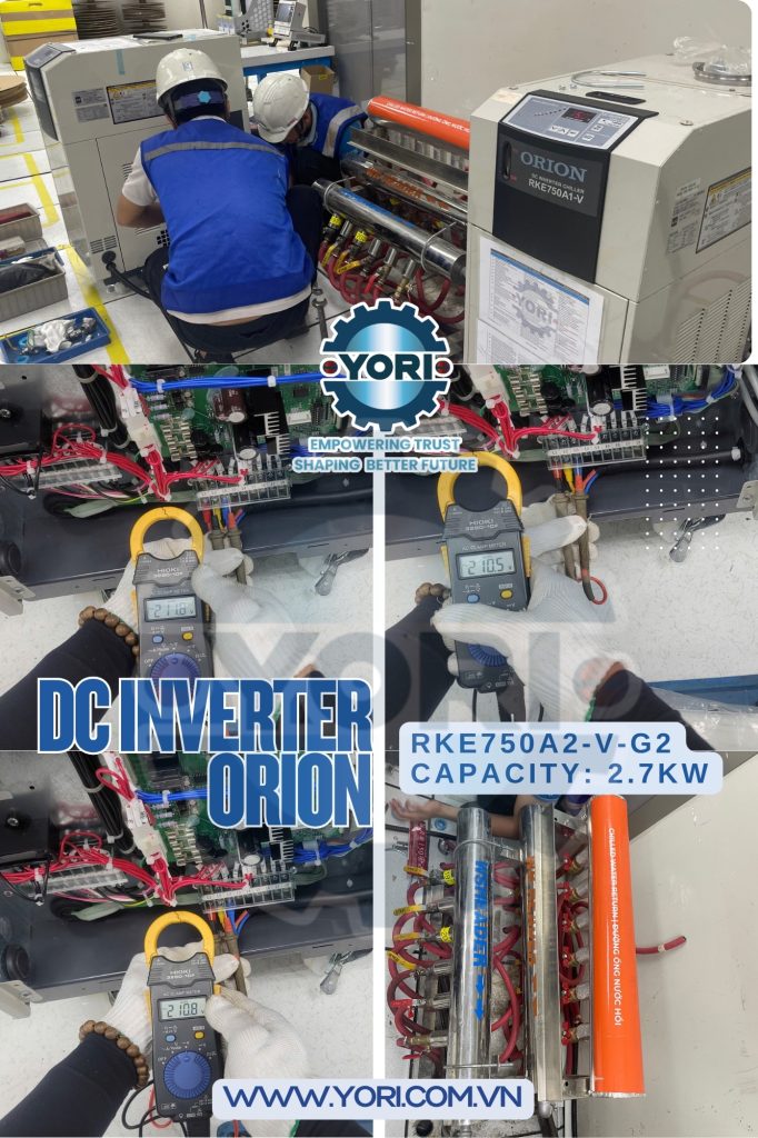 Kỹ sư YORI lắp đặt máy làm lạnh nước ORION tại nhà máy Samtec