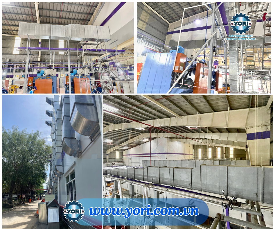 Kỹ thuật YORI lắp đặt hệ thống ống gió vuông và tròn bằng tôn mạ kẽm