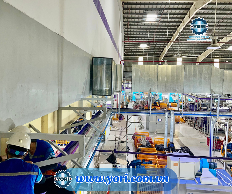 Thi công hệ thống ống gió showroom Long An – YORI Equipment