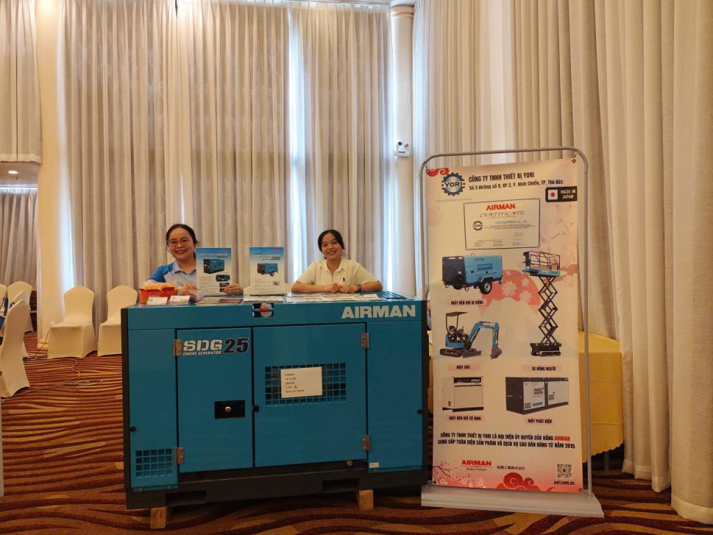 Máy phát điện AIRMAN 25KVA được YORI giới thiệu tại sự kiện CBSC 2025
