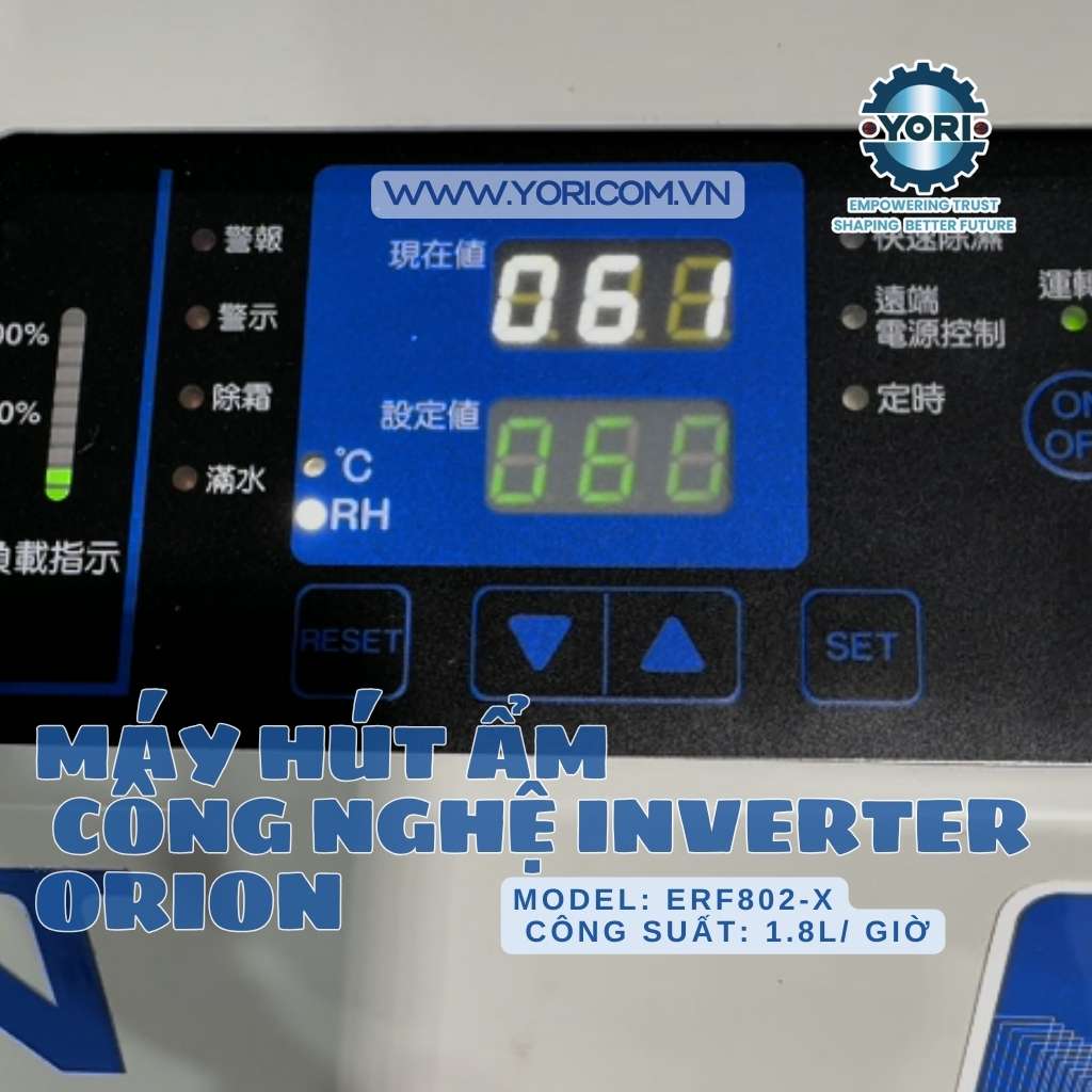 bảng điều khiển của máy hút ẩm orion inverter ERF802‑X