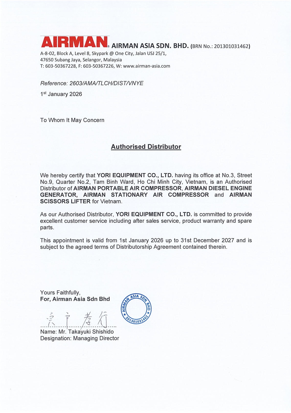 chứng chị đại lý ủy quyền tại Việt Nam